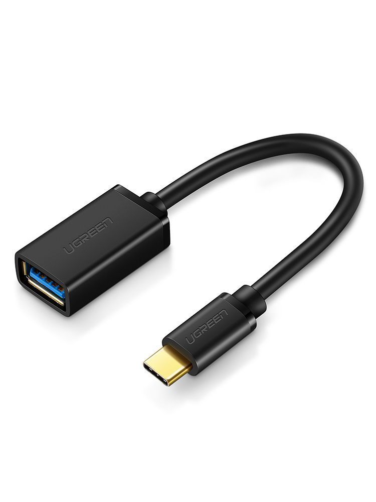 Кабель адаптер USB2.0 Type-C (M) - USB2.0 (F) Ugreen US154 30701, черный