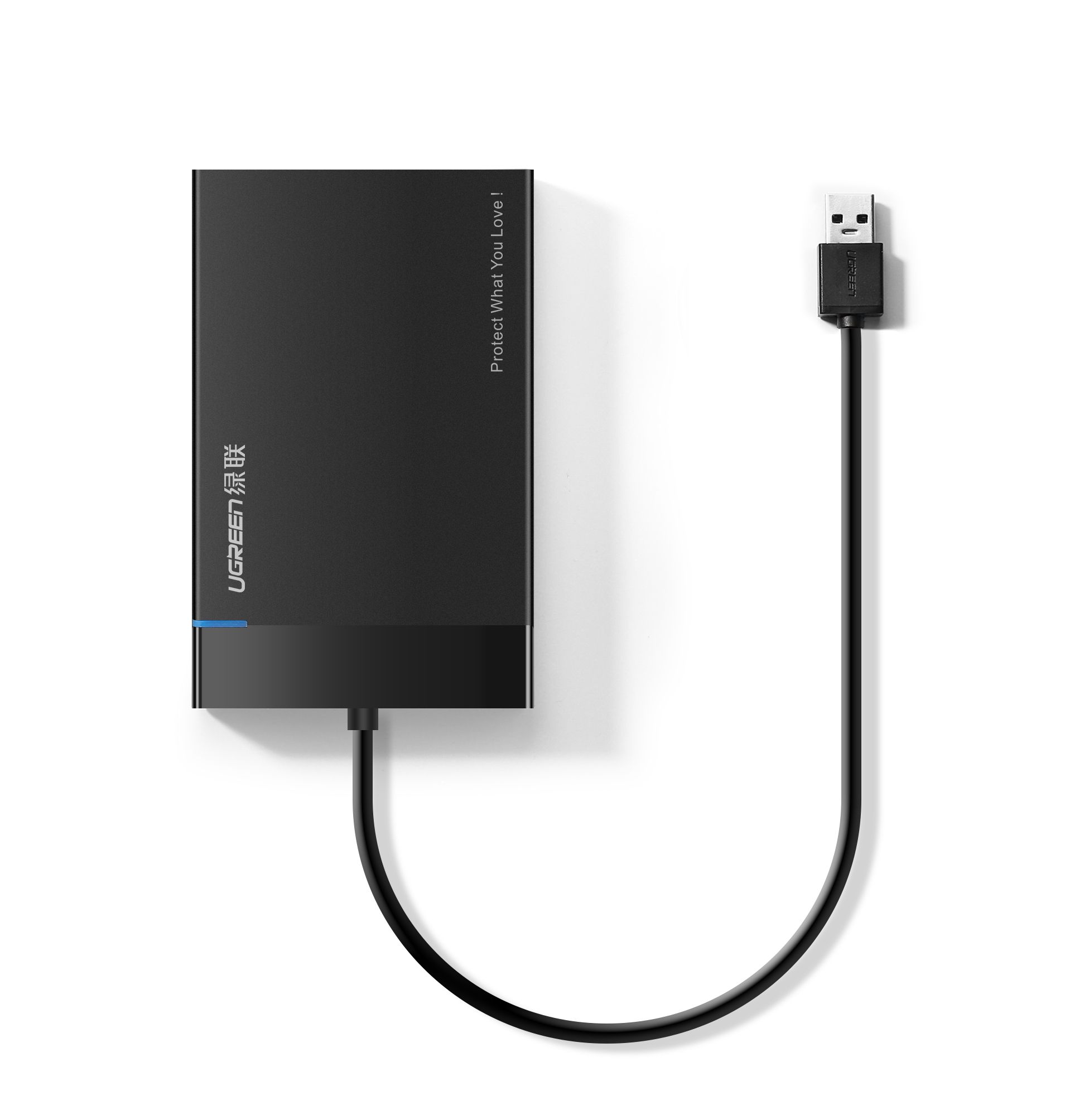 Внешний BOX Ugreen US221 30847, 2.5", SATA - USB3.0, черный