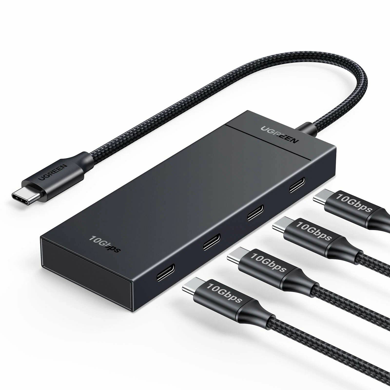 Разветвитель USB Ugreen CM806 35584, 4xUSB Type-C, черный