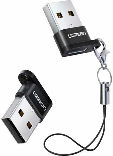 Переходник USB2.0 (M) - USB2.0 Type-C (F) Ugreen US280 50568, Gray