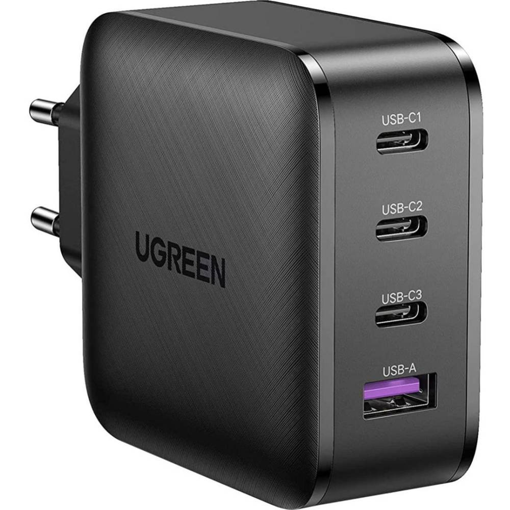 СЗУ Ugreen CD224 70774, черный, USB + 3xUSB Type-C