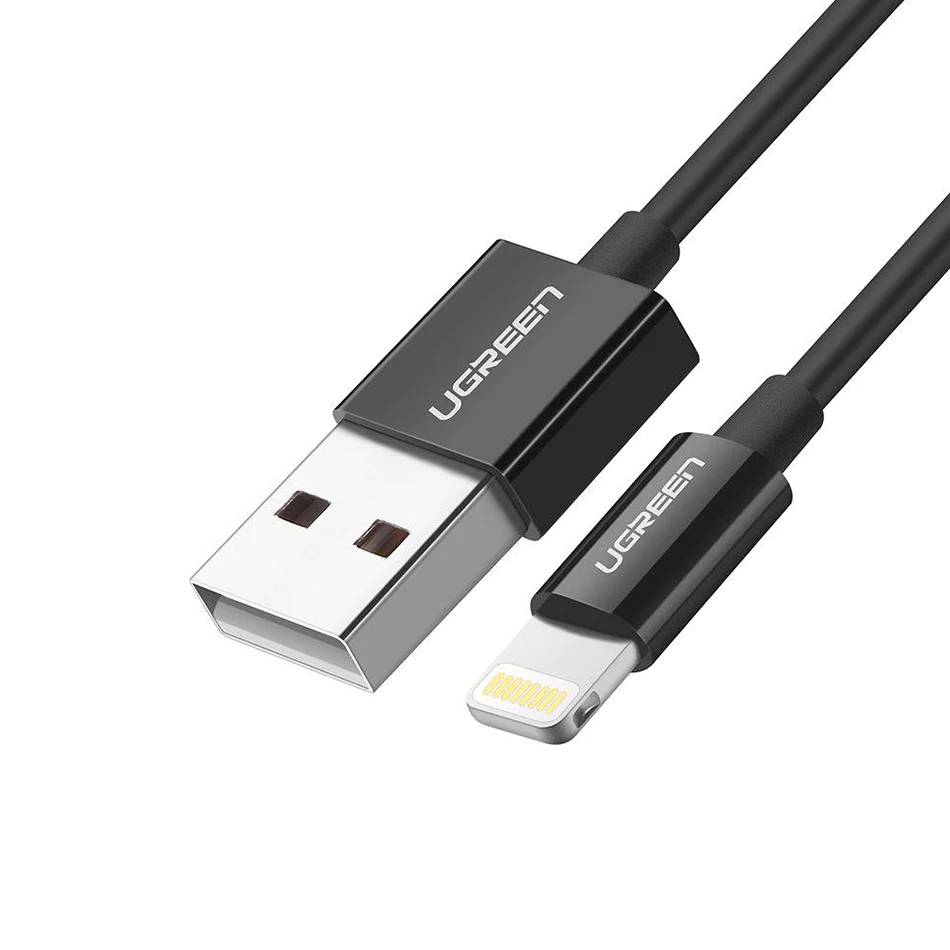 Кабель Lightning (M) - USB2.0 (M), 2м, Ugreen US155 80823, Black