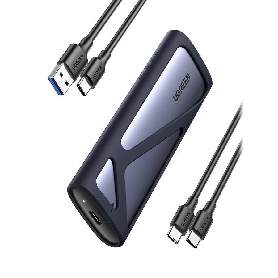 Внешний BOX Ugreen CM400 90264, M.2 NVME/SATA - USB3.2/USB Type-C, Grey