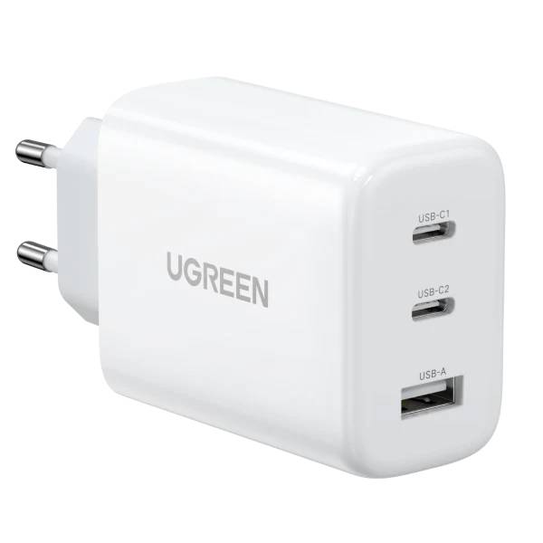 СЗУ Ugreen CD275 90496, White, 1xUSB, 2xUSB Type-C