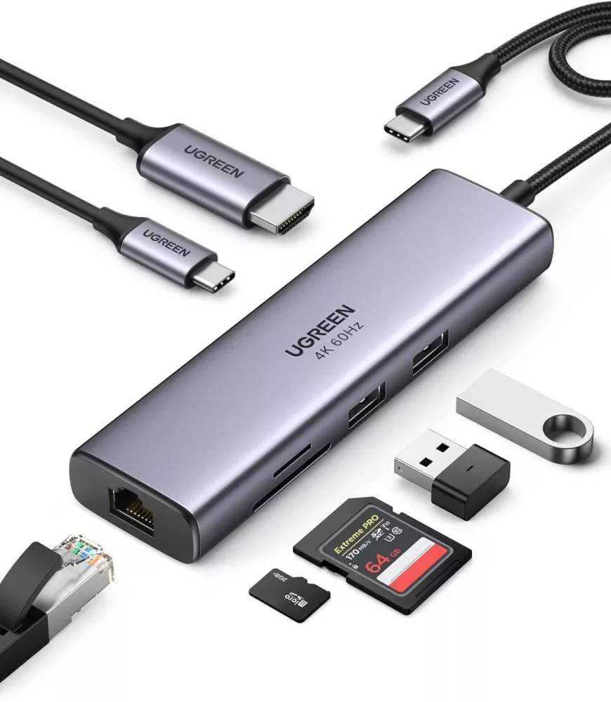Док-станция Ugreen CM512 90568, Space Gray