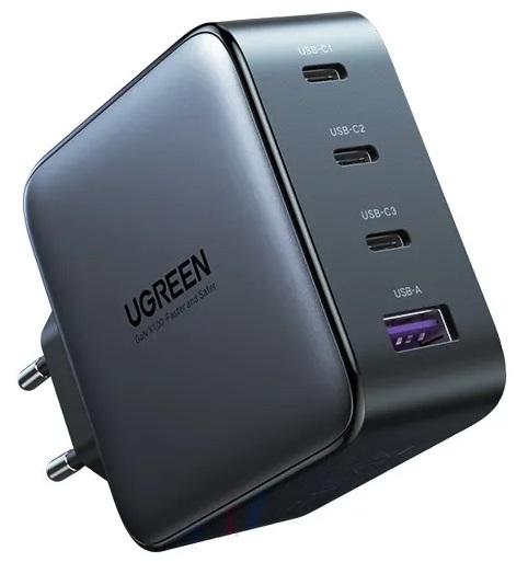 СЗУ Ugreen CD226 90575, черный, USB + 3xUSB Type-C