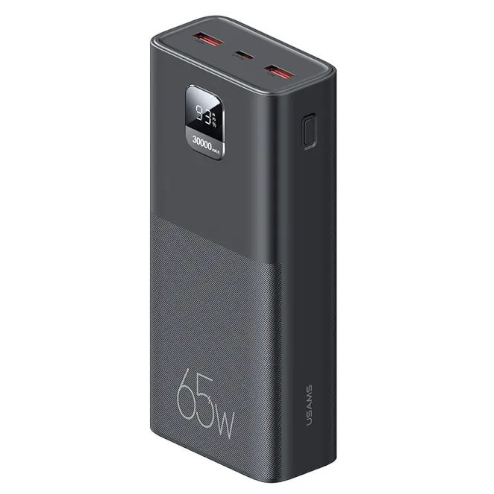 Внешний аккумулятор 30000мАч Usams CD185 PB68 ATXLOGTC01, Black