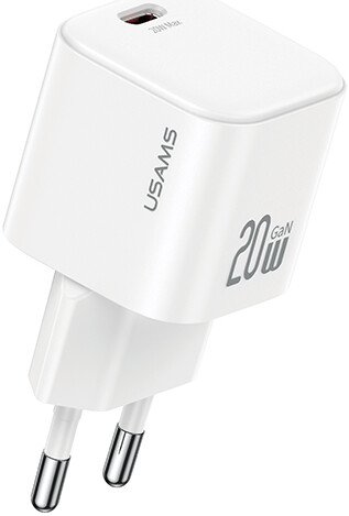 Сетевое зарядное устройство USAMS CC260 20W GaN, белый (CC260TC02)