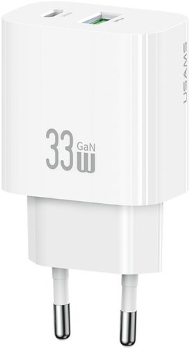 Сетевое зарядное устройство USAMS CC317 T65, 33W, белый (CC317TC02)