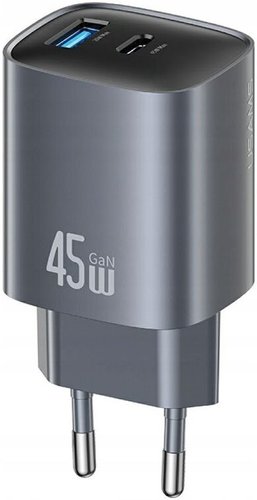 Сетевое зарядное устройство USAMS CC290 T66, 45W, черный (CC290TC01)