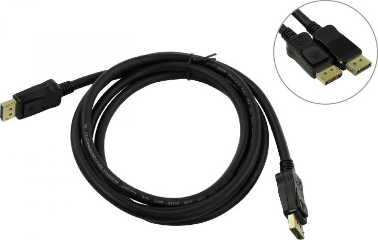 Кабель DP (20M) - DP (20M), 2м, VCOM CG632-2M, черный