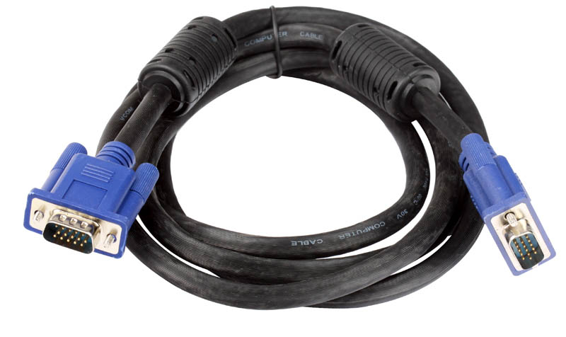 Кабель D-SUB (15M) - D-SUB (15M), 3м, Vcom VVG6448-3M, 2 фильтра