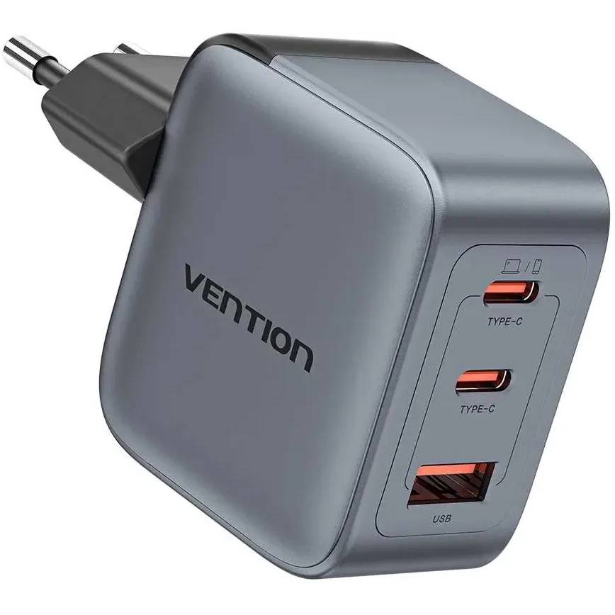 СЗУ Vention FEXH0-EU, серый, USB, 2xUSB Type-C, 70W