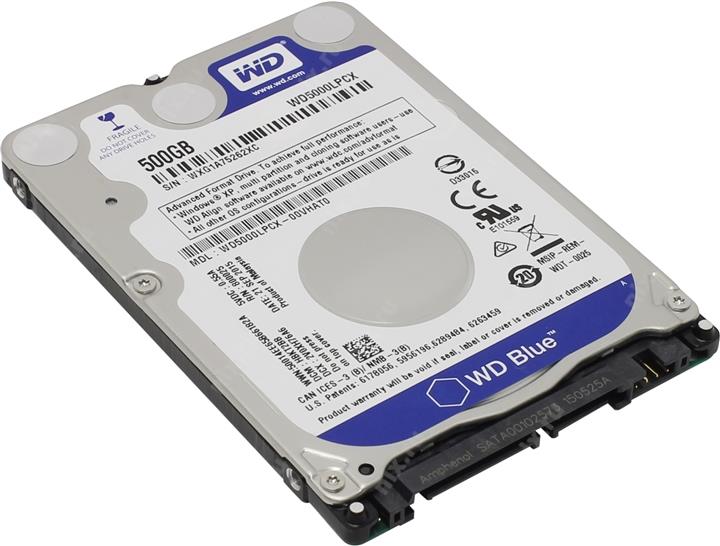 500Gb Western Digital Scorpio Blue, WD5000LPCX, 2.5", SATA II, 5400rpm, 8Mb