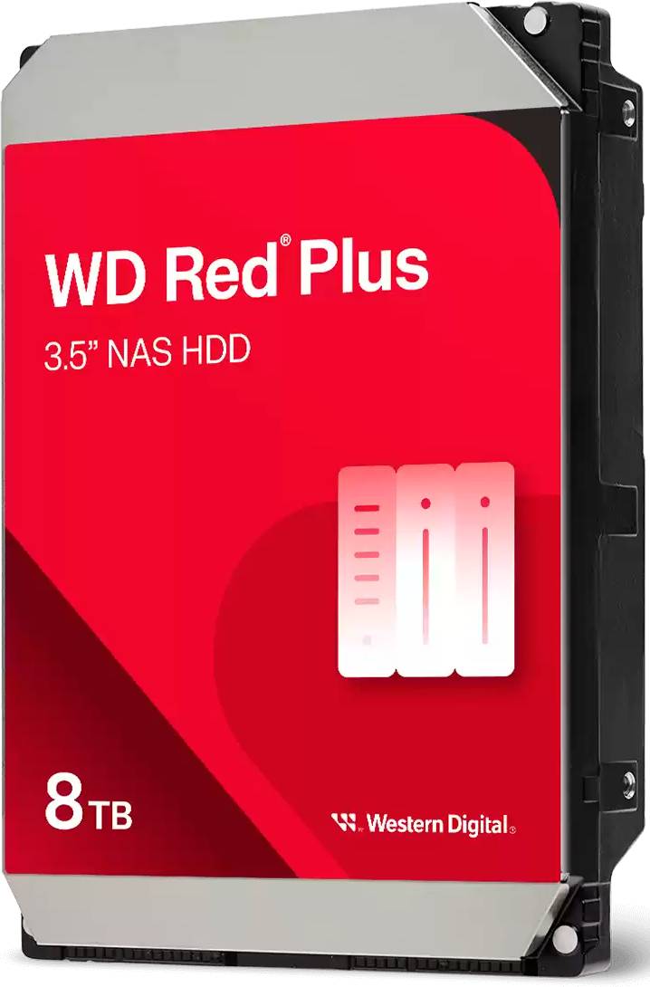 8Tb WD Red Plus WD80EFPX, 5400rpm, 3.5", SATA III, 256Mb
