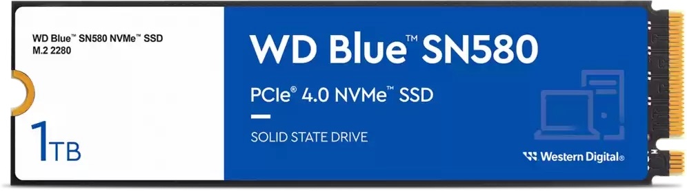 1Tb SSD WD Blue SN580 WDS100T3B0E, (4150/4150), NVMe M.2