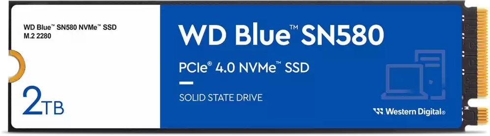2Tb SSD WD Blue SN580 WDS200T3B0E, (4150/4150), NVMe M.2