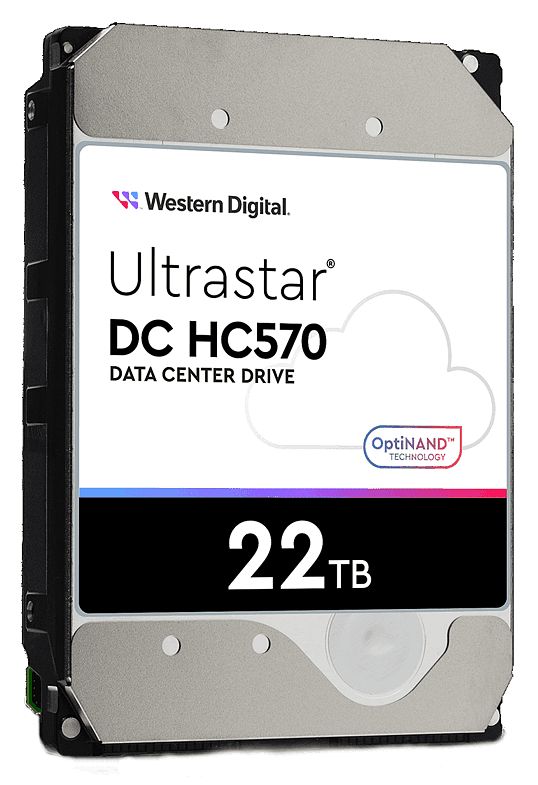 22Tb WD Ultrastar DC HC570 WUH722222AL5204 (0F48052), 7200rpm, 3.5", SAS, 512Mb