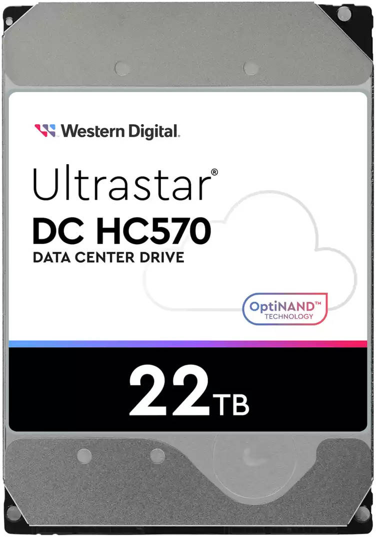 22Tb WD Ultrastar DC HC570 WUH722222ALE6L4 (0F48155), 7200rpm, 3.5", SATA III, 512Mb