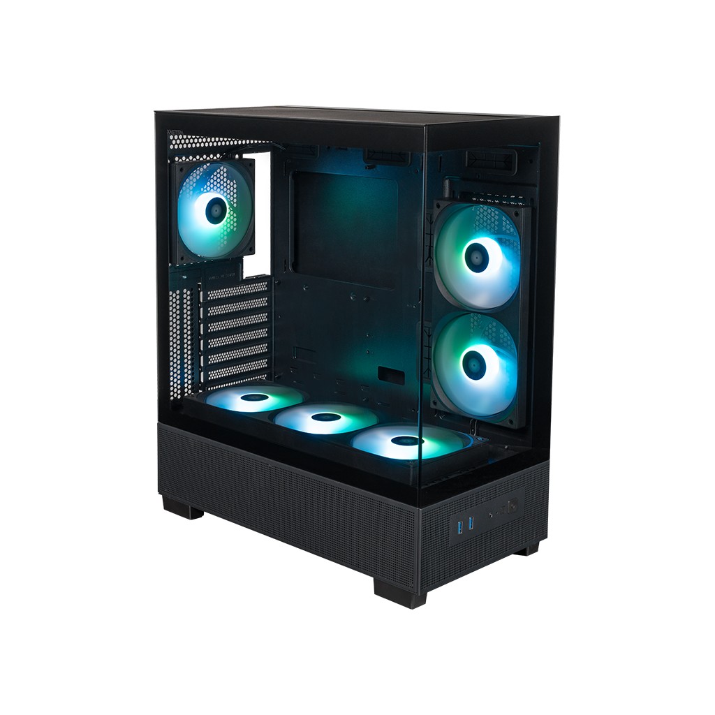 Корпус XASTRA Q500 6ARGB-FA-C6 Black (Q500-1FA36A-1FA24A-1FA12A-C6), без БП, E-ATX
