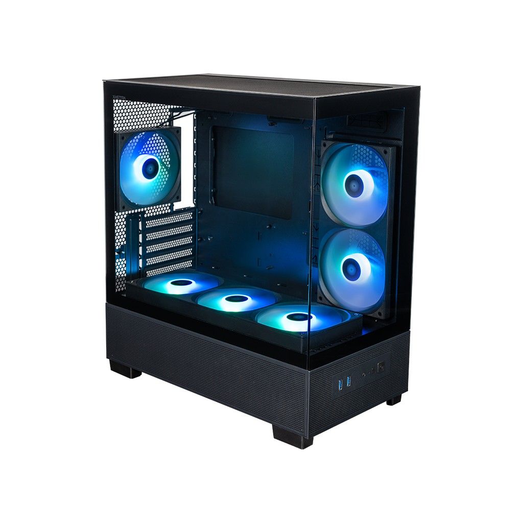 Корпус XASTRA Q500M 6ARGB-FA-C6 Black (Q500M-1FA36A-1FA24A-1FA12A-C6), без БП, mATX