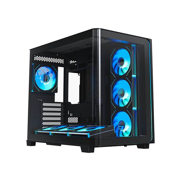 Корпус XASTRA QR600 7ARGB C10-UC Black (QR600-7FM12A-C10-UC-L), без БП, ATX
