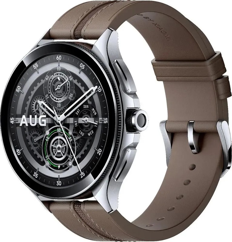 Умные часы Xiaomi Watch 2 Pro LTE, BHR7210GL, серебристый, коричневый ремешок