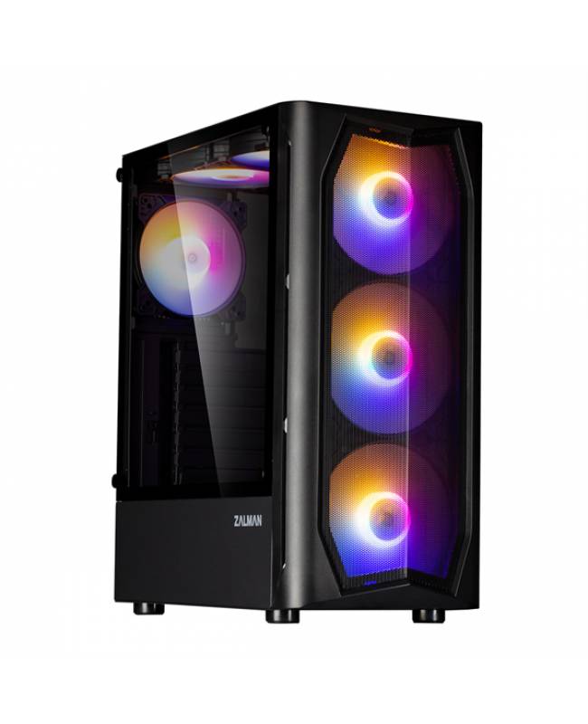 Корпус Zalman N4 Rev.1 Black, без БП, ATX (УЦЕНКА, следы сборки, небольшая вмятина на правой крышке, 3 вентилятора в комплекте!)