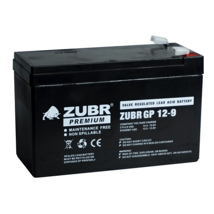 12V / 9Ah, аккумулятор для UPS, ZUBR GP 12V 9Ah
