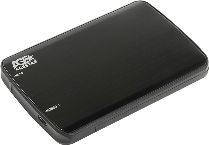 Внешний BOX AgeStar 31UB2A12C, 2.5", SATA - USB3.1, черный