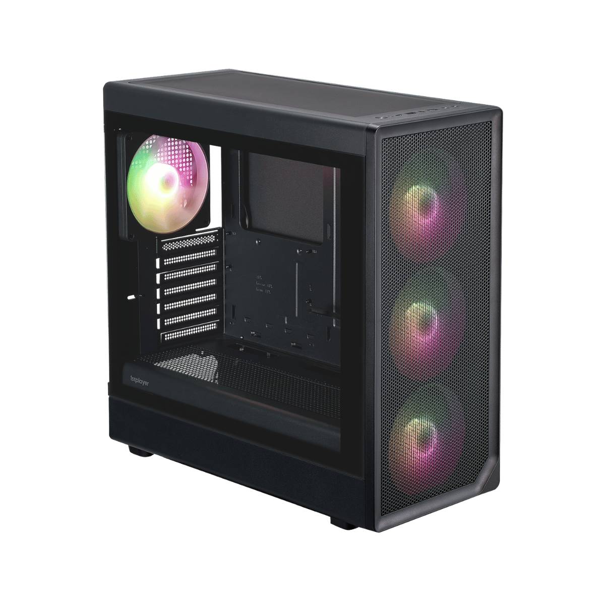 Корпус 1stPlayer AU8 ARGB Black AU8-BK-4FE7-14, без БП, E-ATX