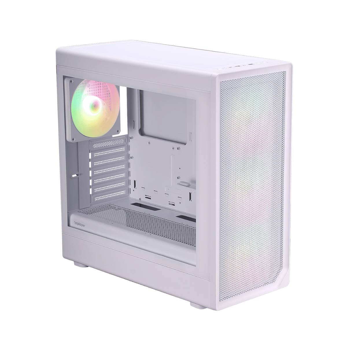 Корпус 1stPlayer AU8 ARGB White AU8-WH-4FE7-14-W, без БП, E-ATX