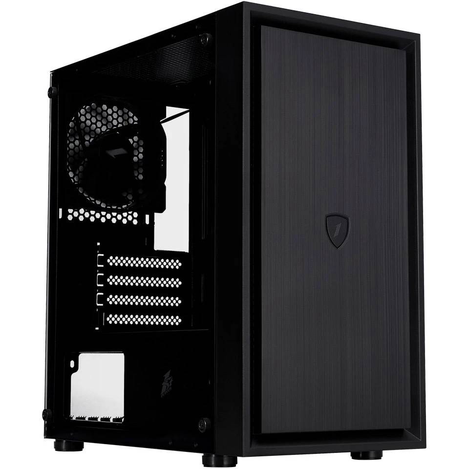 Корпус 1stPlayer BLACK.SIR B5-M Black (B5-M-BK-3F), без БП, mATX