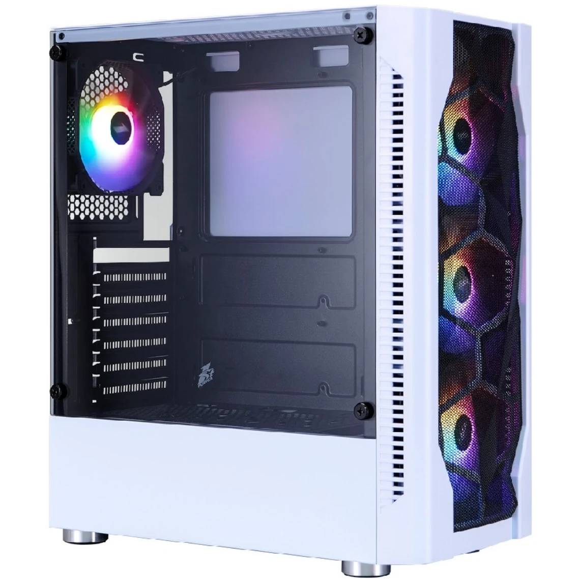 Корпус 1stPlayer DK D4 FRGB White D4-WH-4F1, без БП, ATX