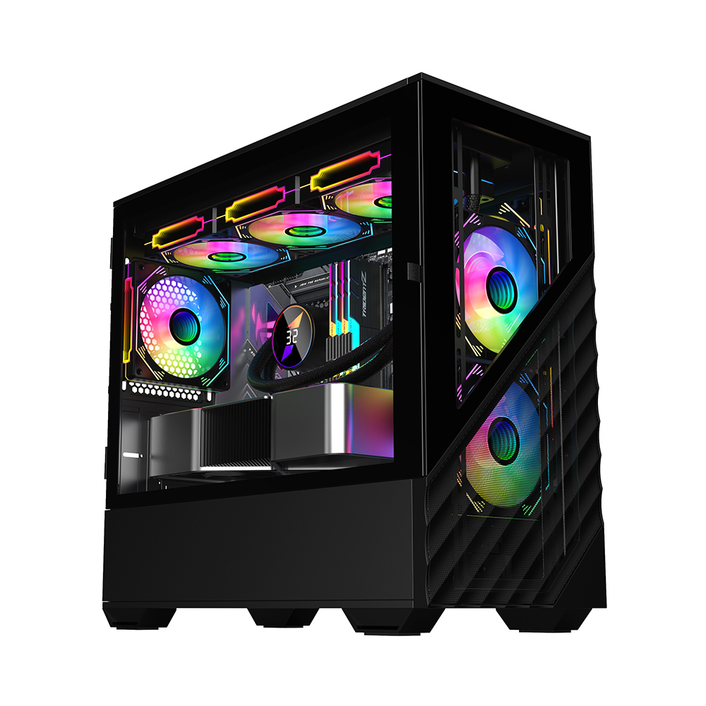 Корпус 1stPlayer DK D7 Black (D7-BK-3F1), без БП, mATX