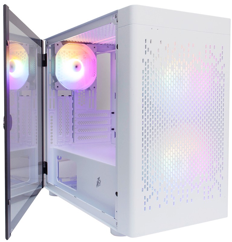 Корпус 1stPlayer DK D3-B White D3-B-WH-2F1P-W-1F1-W, без БП, ATX