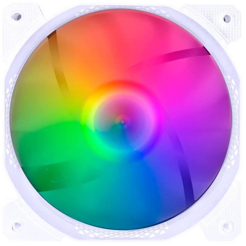 Вентилятор 12x12см 1stPlayer F1 FRGB White (F1-WH-3P)