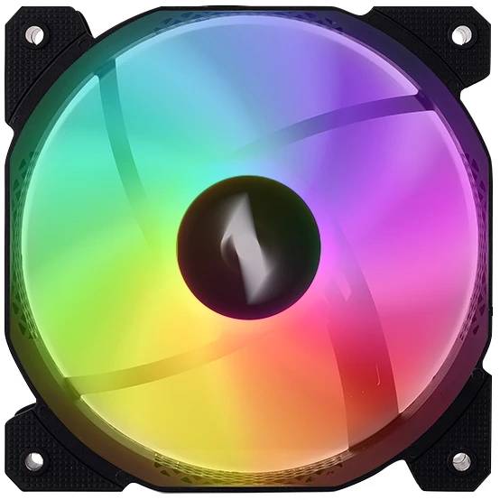 Вентилятор 12x12см 1stPlayer F7 ARGB Black (F7-BK)