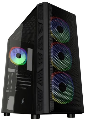 Корпус 1stPlayer FIREBASE XP-E XP-E-4F1, без БП, ATX