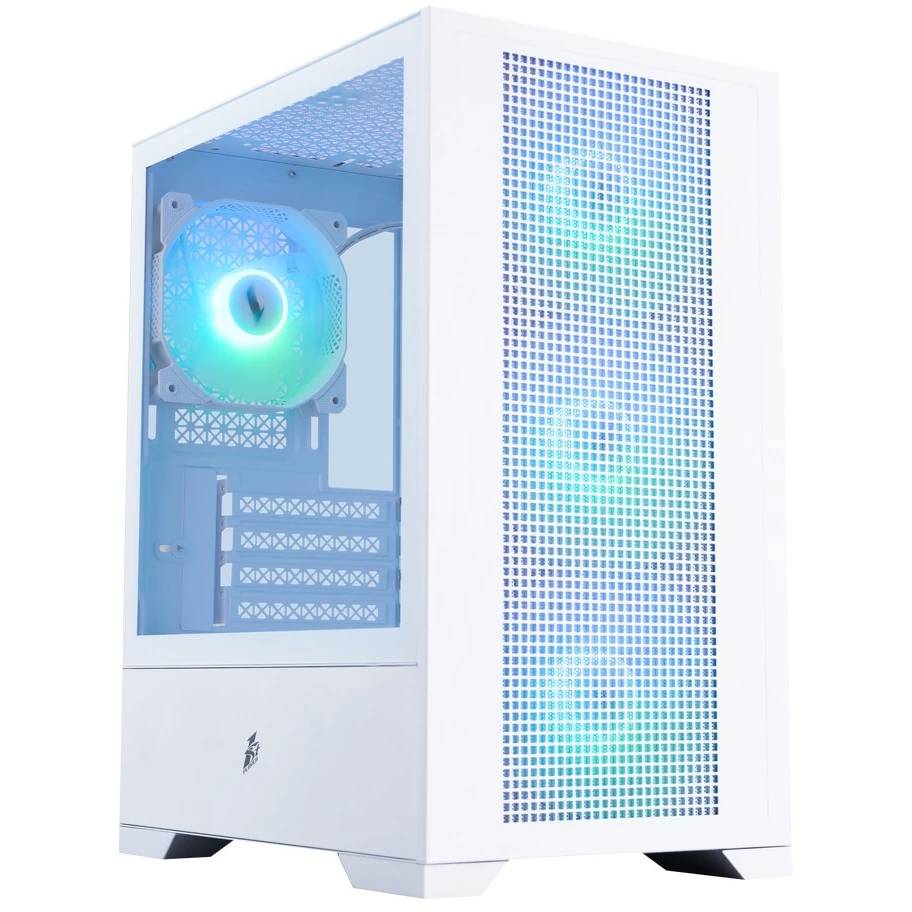 Корпус 1stPlayer Go2 ARGB White Go2-WH-4F7-W, без БП, mATX