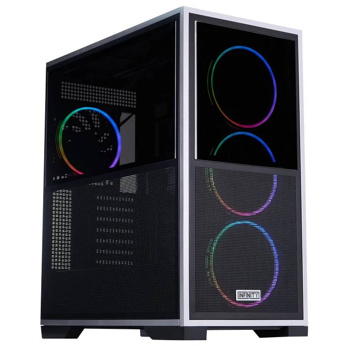 Корпус 1stPlayer INFINITY IF8 ARGB Black IF8-BK-4FO7-14, без БП, ATX