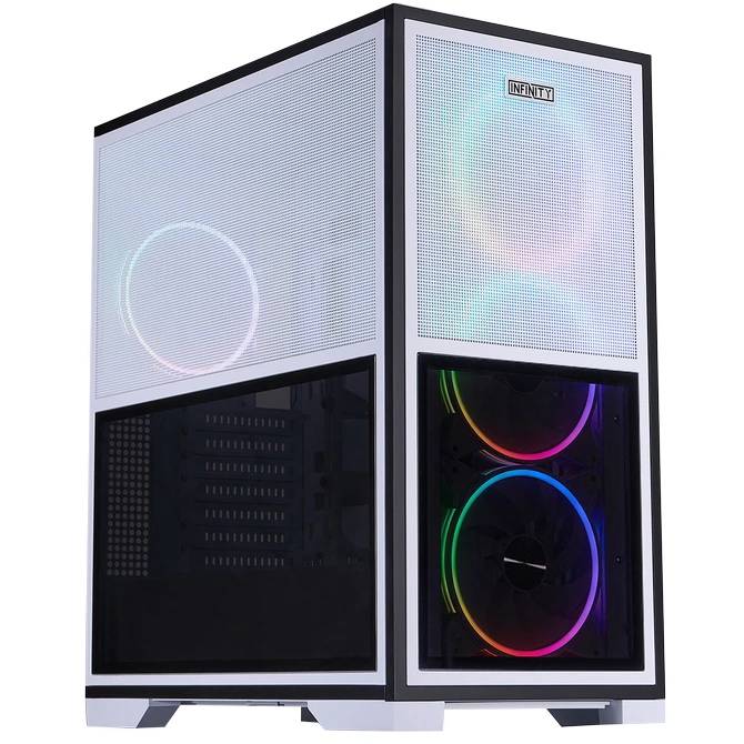 Корпус 1stPlayer INFINITY IF8 ARGB White IF8-WH-4FO7-14-W, без БП, ATX