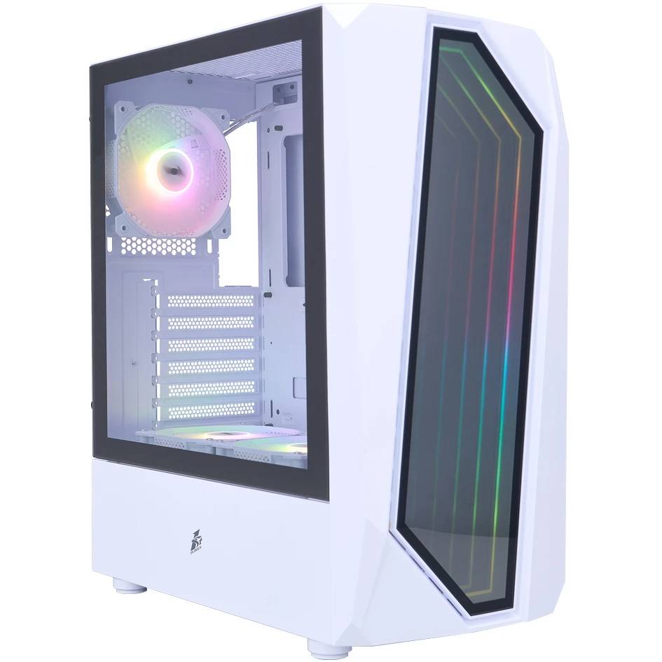 Корпус 1stPlayer INFINITE SPACE IS-6 ARGB White IS6-WH-2F7R-W-1F7-W, без БП, ATX