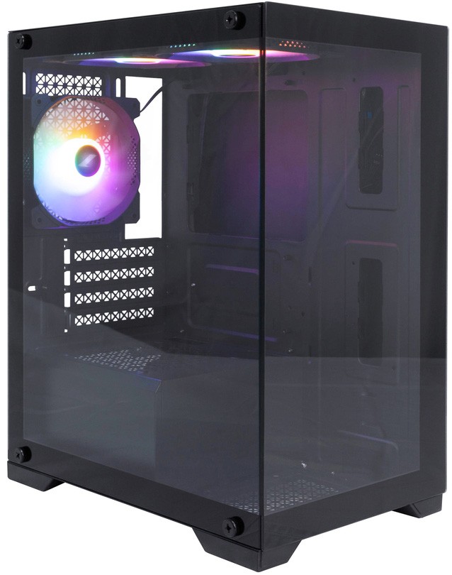 Корпус 1stPlayer MIKU Mi2 Black Mi2-BK-3F1, без БП, mATX