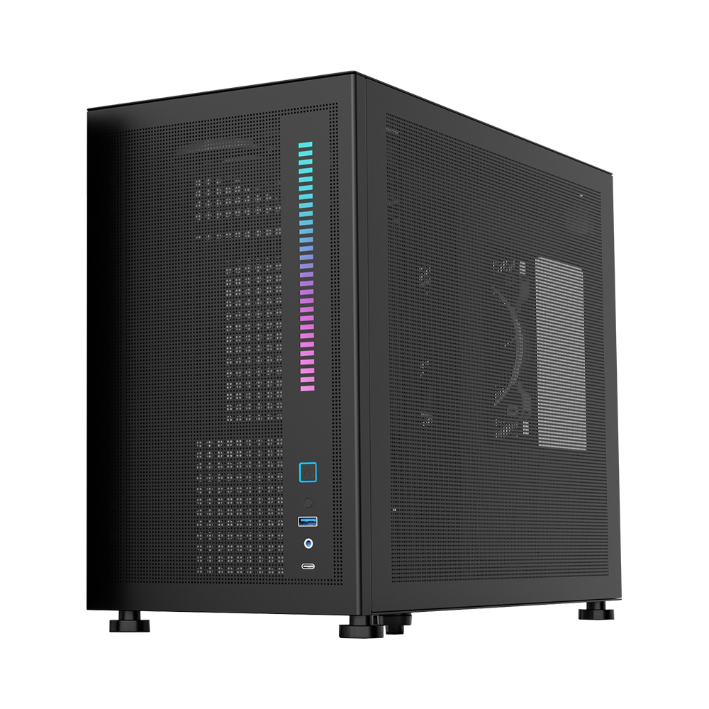 Корпус 1stPlayer MIKU Mi6 Black Mi6-BK, без БП, mATX