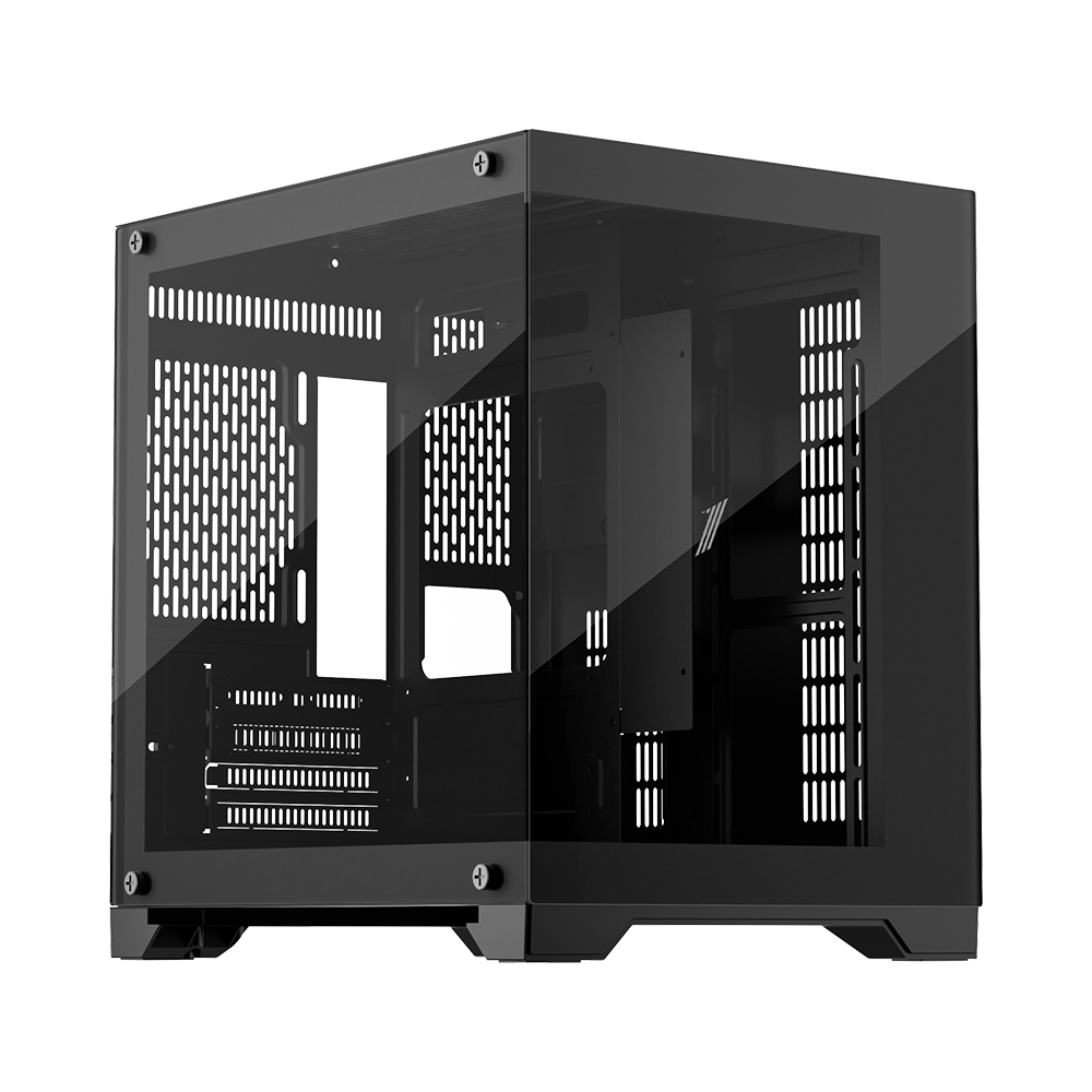 Корпус 1stPlayer MEGAVIEW MV5-T Black MV5-TP-BK, без БП, mATX