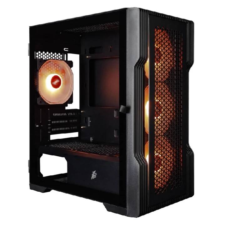 Корпус 1stPlayer TRILOBITE T3 ARGB Black T3-BK-4F7, без БП, mATX
