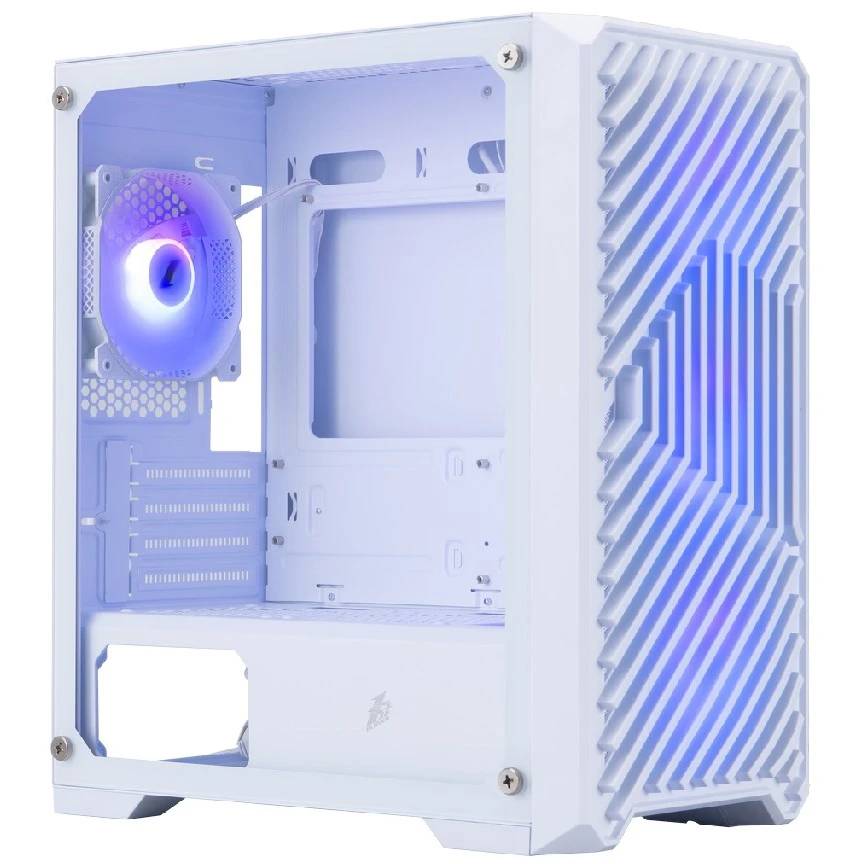 Корпус 1stPlayer Trilobite T5 ARGB White T5-WH-4F7-W, без БП, mATX