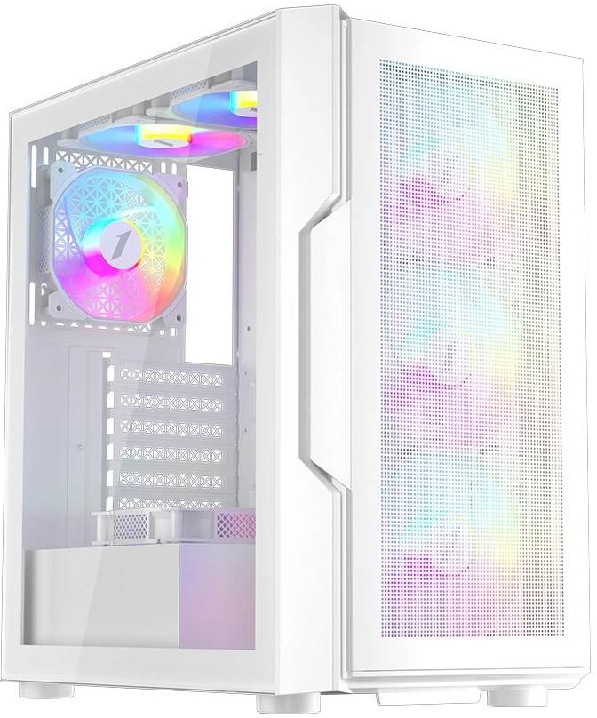 Корпус 1stPlayer T7-P ARGB White T7-P-WH-4F7-W, без БП, ATX