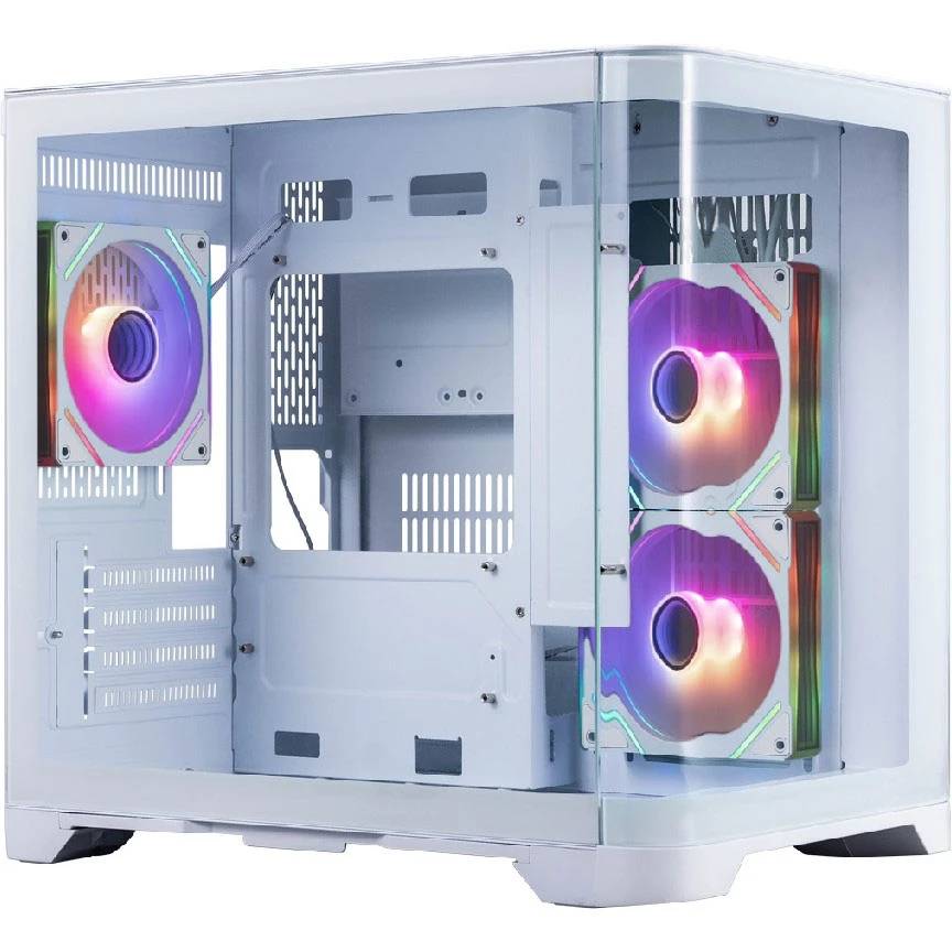 Корпус 1stPlayer UVIEW UV5 ARGB White UV5-WH-2FC7R-W-1FC7-W, без БП, mATX